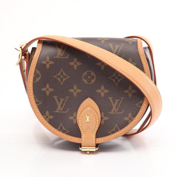 Louis Vuitton Tan Blanc White Shoulder Bag Leather Monogram Brown - Picture 1 of 7